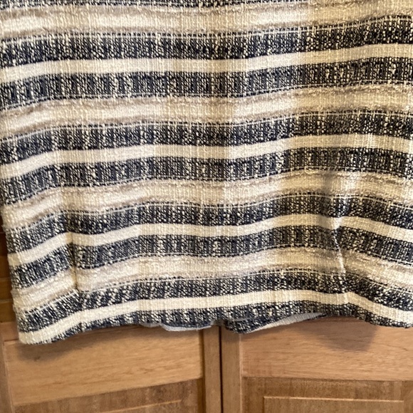 H&M Womens size 4 Textured Weave striped boucle Jacket lined zip up NWT - Picture 8 of 10